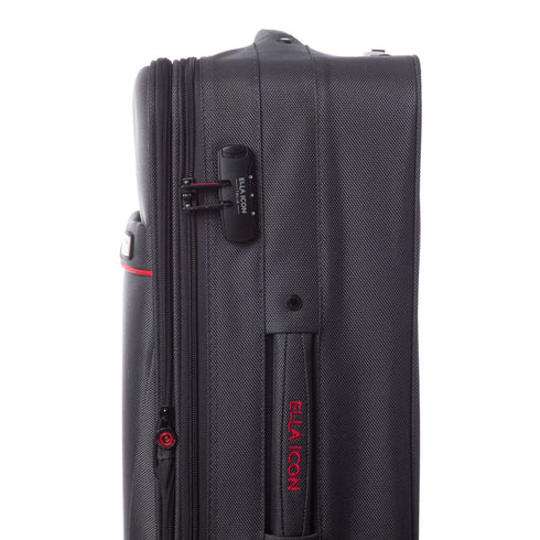 Troler Carla Gri cu Rosu 64x40x23cm